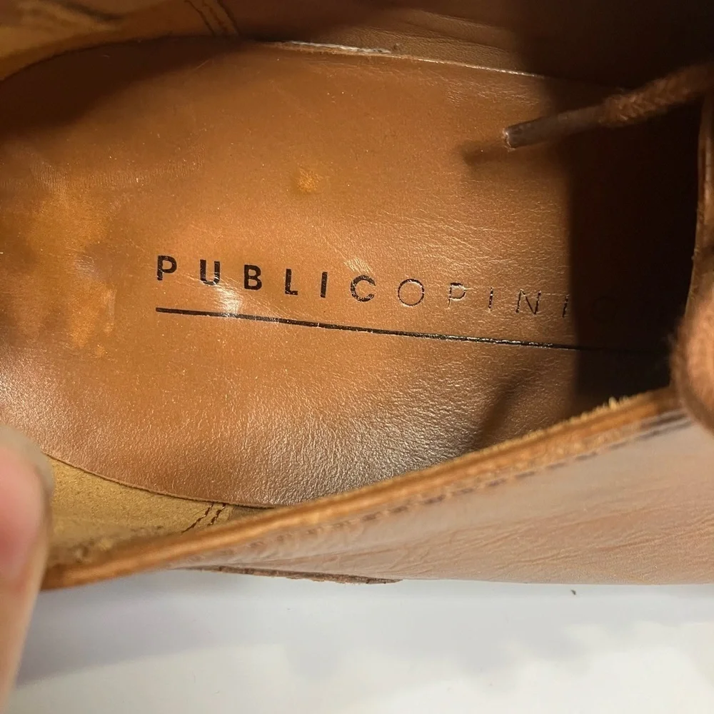 Public opinion tan leather Oxford shoes size‎ 12
